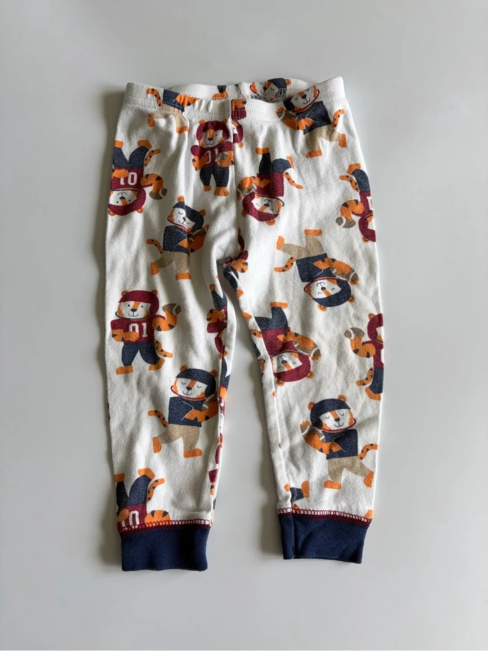 Bundle of Baby Boy Pajama Sets Size 12 Months Carter’s Football Red Blue Stripes - Picture 14 of 16